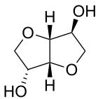 Struttura chimica dell'isosorbide