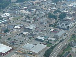 An aerial view of Jackson