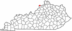 Location of Milton, Kentucky