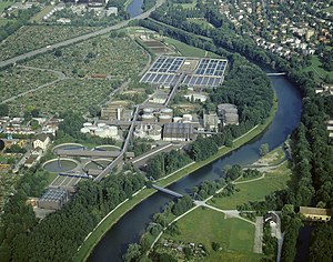 Luftbild von 1998, Blick Richtung Westen