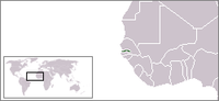 Locatie van Republic of The Gambia