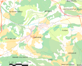 Mapa obce Gardanne