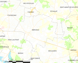 Mapa obce Mérignac