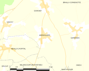 Poziția localității Agenvillers