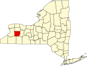 Wyoming County's location in the state of New York