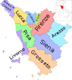 Carte de la région de la Toscane, en Italie, avec les provinces-it.svg