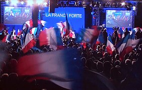 Meeting de Nicolas Sarkozy salle Sésame en 2012