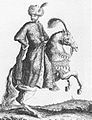Ottomaanse sultan Mehmed IV (17e eeuw) in een voorloper van de achkan