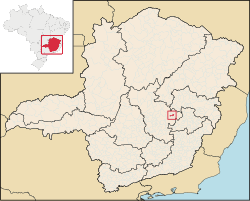 Localização de São Sebastião do Rio Preto em Minas Gerais