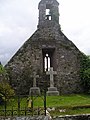 Heid-stanes of the Rigby-Murrays in the buirial hainin at Parton Kirk.