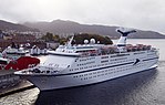 Photographie en couleurs du navire de croisière Magellan à Bergen en octobre 2015.
