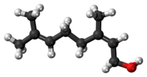 Шаровидная модель молекулы нерола