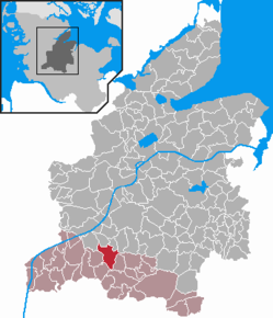 Poziția Nienborstel pe harta districtului Rendsburg-Eckernförde