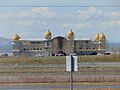 Looking northwest from Utah State Route 202 across Interstate 80 at Saltair, Utah, March 2016