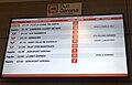 Infogare panel for cars departures of Girona station