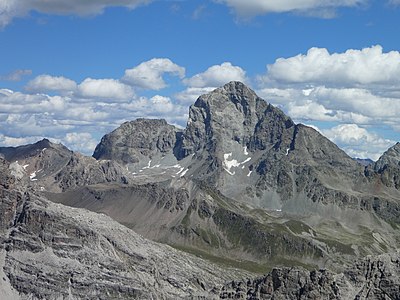 Blick nach Osten zum Piz Julier.