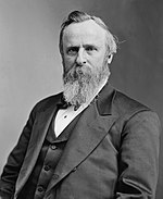 Black-and-white photographic portrait of Rutherford B. Hayes