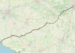 Spoorlijn Les Sables-d'Olonne - Tours op de kaart