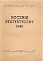 Rocznik Statystyczny – 1949 (okładka)