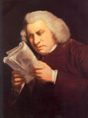 A portrait of Samuel Johnson by Joshua Reynold...