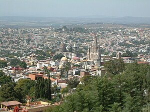 Vy över San Miguel de Allende.