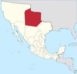 Location of Santa Fé de Nuevo México