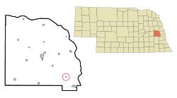 Location of Memphis, Nebraska