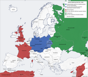 Karte von Europa Anfang des Jahres