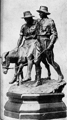 StateLibQld 1 117744 Statue of Simpson and his donkey, 1919.jpg