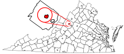 Location of Staunton, Virginia
