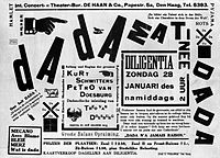 Theo Van Doesburg, 1923: 'Poster voor een Dada-matinee', gedrukt