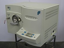 LCQ Mass Spectrometer used in mass spectrometry. Thermo - Finnigan LCQ Mass Spectrometer (15797493459).jpg