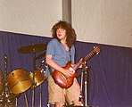 Troy Donockley on guitar with You Slosh in 1991