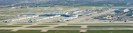 Panorama of UPS Worldport Air Hub at Louisville International Airport in 2004 Ups worldport.jpg