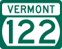 Vermont Route 122 marker