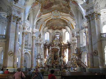 Interior da Basílica de Vierzehnheiligen, Alemanha