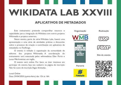 Wikidata Lab XXVIII: Aplicativos de metadados, 29 de abril de 2021