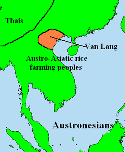 Map of Văn Lang in 500 BC.