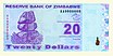 Zimbabwe fourth dollar - $20 Obverse (2009).jpg