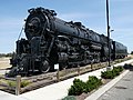 AT&SF locomotive #2921 on display at the station