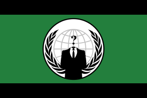De facto flag for the Anonymous group. Español...