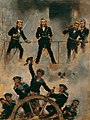 Anton Romako: Admiral Tegetthoff in der Seeschlacht von Lissa (gemalt 1878–1880, Öl auf Holz)