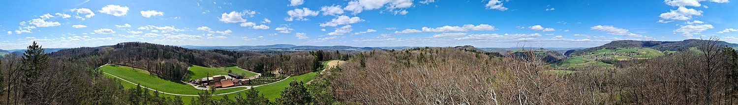 360° Panorama vom Aussichtsturm Petersboden