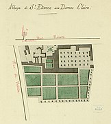 Plan de l'abbaye st-Etienne à Reims.