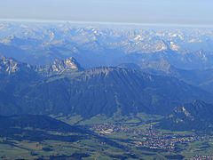 Breitenberg mit Pfronten von Norden