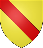 Description de l'image Blason-or-bande-gueules.svg.