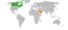 Location map for Canada and Saudi Arabia.