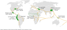 Carte de l'invention et de propagation de l'agriculture