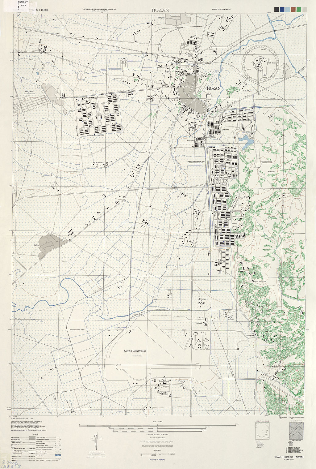 1944-1945年米軍作成地図での本駅周辺。