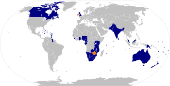 Map of the Commonwealth of nations. Based on I...